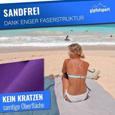 Набір мікрофібрових рушників Gipfelsport для сауни, фітнесу, спорту та пляжу. Розмір S: 80x40 см, фіолетовий (2 шт.)