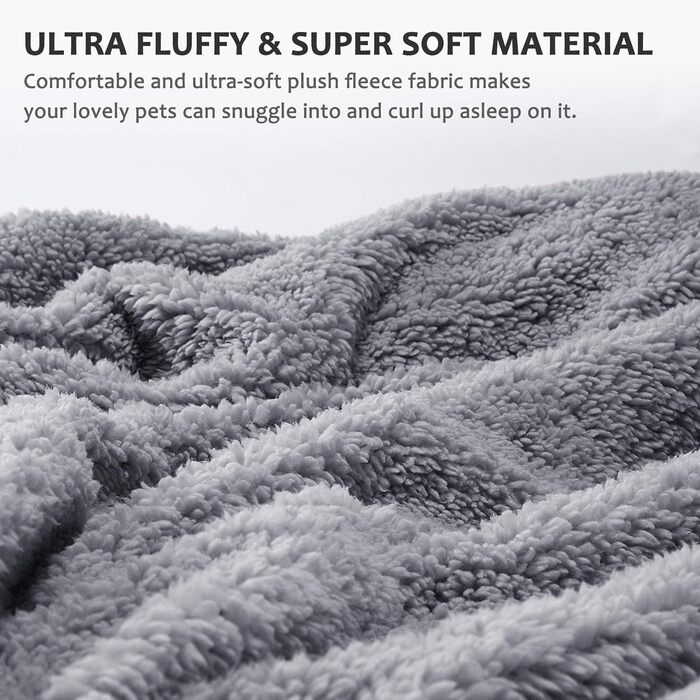 М'яка ковдра для домашніх тварин з флісу, Sherpa, плюшева, для собак, котів, цуценят, 152x127 см