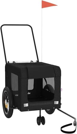 Фургон для велосипеда, переноска для собак, чорний (120 x 54.5 x 53 см)