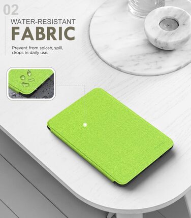 Чохол для Kindle 6' (11-го покоління, 2024/2022) MoKo з авто-сон/пробудженням, Chartreuse A-denim Matcha