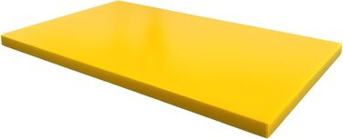 Професійна кухонна дошка для нарізання з поліетилену/поліпропілену, 600x400x20 мм, жовта, для гастрономії