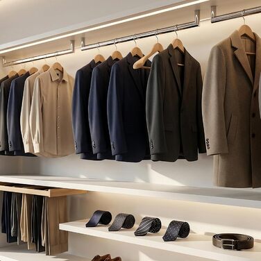 Дерев'яні вішалки для одягу 10 шт. – широкі плечики з натурального дерева, неслизькі та стабільні з перекладиною для штанів та 360° обертовим гачком, для костюмів, курток, сорочок та пальто, натуральне дерево