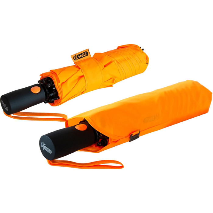 Штормовий парасолька з волокна великого розміру 106 см - з кольоровими спицями (неоново-помаранчевий)