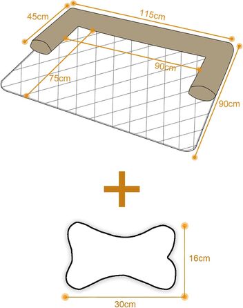 Підстилка для собак Raikou 90x90 см, чорна, з неслизьким покриттям та блискавкою