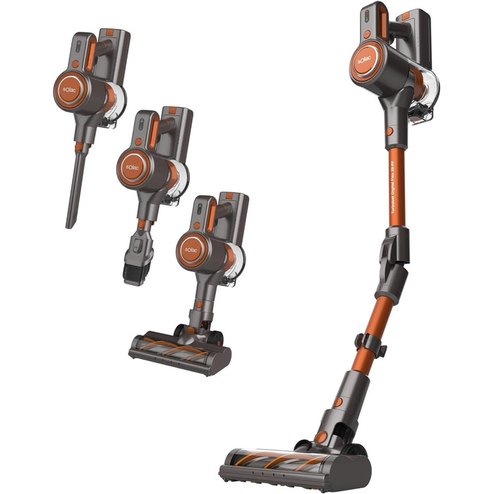 Електричний акумуляторний повітродув Solac Turbobat Digital Flex AE2515, 29.6V, 200W, металевий корпус, колір: мідний