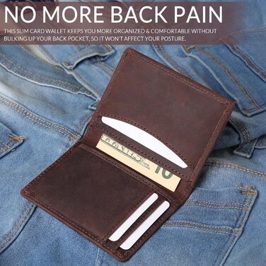 FOXHACKLE: Елегантне шкіряне картхолдер для жінок та чоловіків. RFID-захист, тонкий дизайн, мінімалістичний картхолдер Hunter Coffee Brown