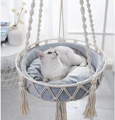 Гніздо-гойдалка для кота, бавовна, 45 см (білий)
