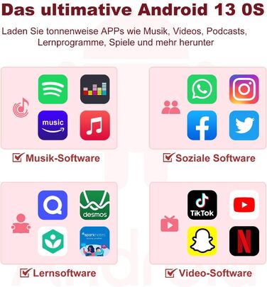 MP3 плеєр Spotify з WiFi та Bluetooth, Android MP4 плеєр для дітей, 4.02