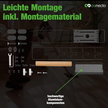 Підставка для пилососа Conecto: універсальна сумісна з Dyson Gen5, V15, V12, V11, V10, V8, V7, V6 (чорний бук)