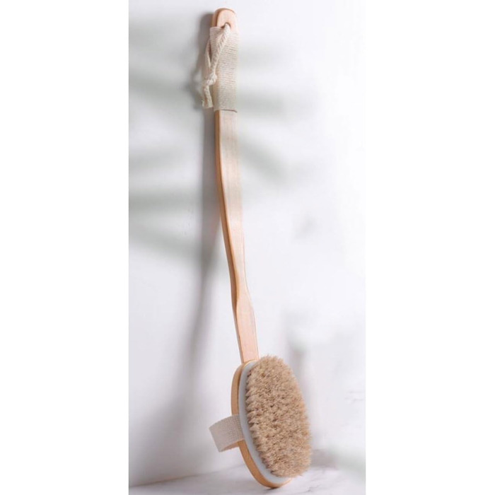 CambOs Bath and Body Brushes for Women, Horsehair, Long Handle, Bath Brushes for Men, Wooden Shower Brushes
