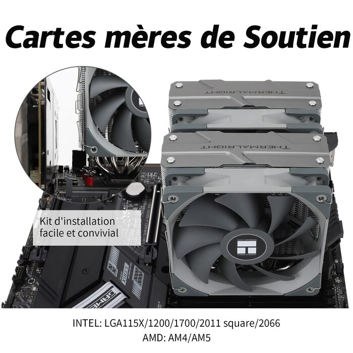 Кулер для процесора Thermalright Peerless Assassin 120 (PA 120), 6 теплових трубок, 2 вентилятори 120мм PWM TL-C12, AGHP, для AMD AM4/AM5, Intel LGA 1700/1200/115x/2011