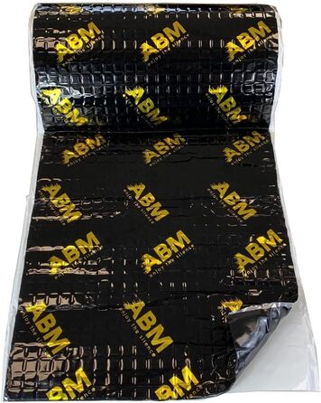 ABM Alubutyl Чорна 2.0 мм x 40 см x 5 м — самоклеюча алюмінієва шумоізоляційна мат для авто, антивібраційна, 2 м², преміум якість, золото