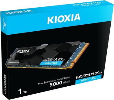 SSD KIOXIA Exceria Plus G3 1TB NVMe PCIe 4.0 M.2 Gen4 - Швидкість 5000 МБ/с