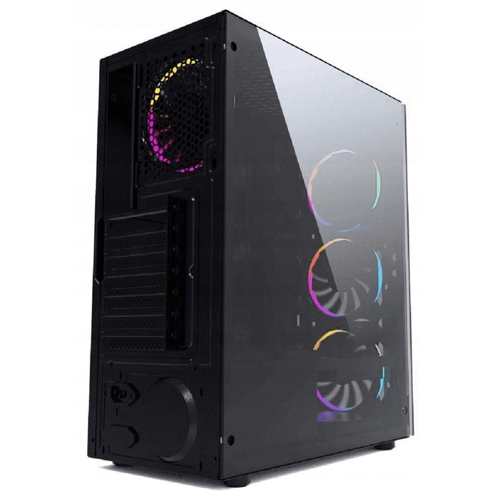 Корпус для комп'ютера Gembird Fornax 1500 RGB Midi Tower, загартоване скло, 4 вентилятори