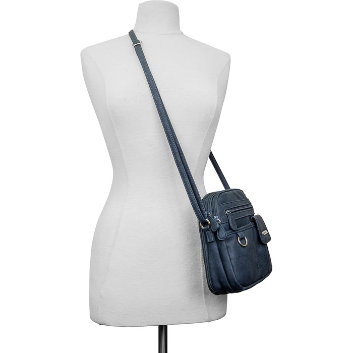 Сумка кросбоді жіноча MultiSac North South Mini Zip Around Indigo (Heirloom) - оригінальна якість