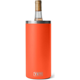 YETI Rambler Wine Chiller - Stainless Steel Insulated Wine Cooler (Papaya)