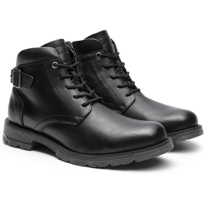 Черевики мотоциклетні Bruno Marc чоловічі Combat на шнурівці з блискавкою та зружною устілкою, 44 EU, чорні