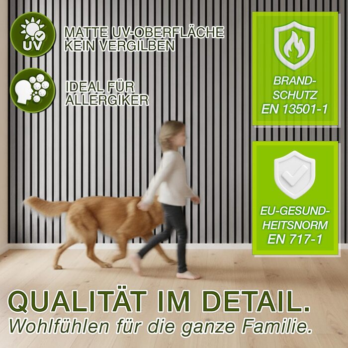 Акустичні 3D-панелі з дерева TRESKO для шумоізоляції стін, 120×60×2,1 см, колір Дуб сірий (набір 2 шт.) з вішалками для одягу