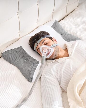 Ергономічна подушка з ефектом пам'яті (Memory Foam) для шиї та голови, підтримка для сну на боці, спині та животі, дихаючий чохол, біла, 65 x 40 x 9/11 см