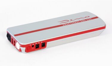 Портативний пусковий пристрій Dino KRAFTPAKET 12V-600A: для авто, мотоциклів та човнів. Підтримка різних типів акумуляторів (свинцево-кислотні, GEL, EFB, AGM). Ємність 66.6Wh, 18000mAh.