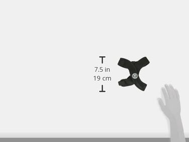 Нашийник для собак Gooby Comfort X для прогулянок та дому, чорний, розмір M, захист від задушення, для собак малих та середніх порід