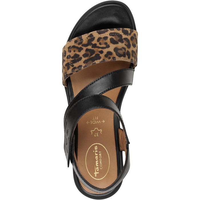 Босоніжки жіночі Tamaris 8-88705-44 Wide Fit, 37 EU, чорні Leo - широка колодка