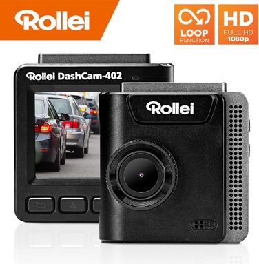 Відеореєстратор Rollei Dashcam 402 GPS з G-сенсором | Автомобільна камера 1080p Full HD | Для відеоспостереження та паркування