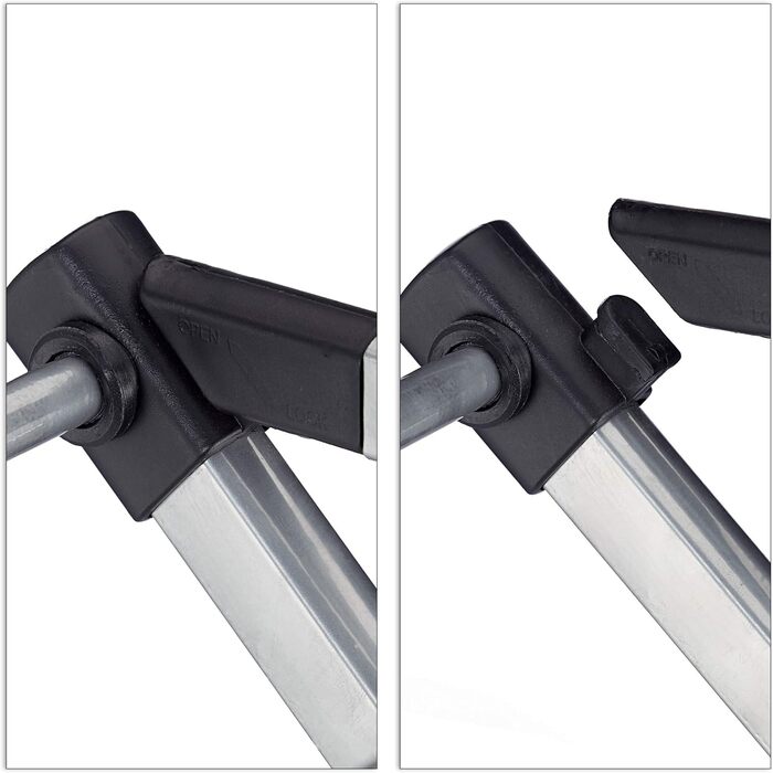 Сушарка для білизни Relaxdays, розкладна, висувна, 11 стійок, 6 рівнів, металева, сіра