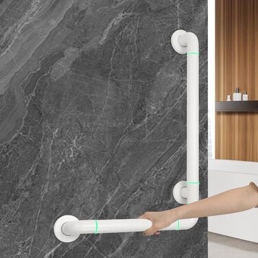 Стілець для душу Sonnewelt, 7-рівнева регулювання висоти, 41-56 см, антиковзні ніжки, стабільний, з U-подібним гігієнічним вирізом та ручкою, 60x40 см