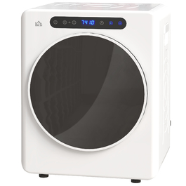 Сушарка для білизни HOMCOM з 6 програмами, 40-60°C, місткістю 4 кг, компактна, з сенсорним керуванням, біла