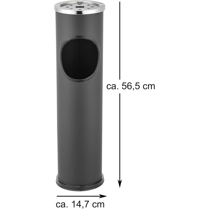 Металева підставка-попільниця для вулиці та дому, чорна. Відро для сміття, стійка, для входу, анти-вітер.