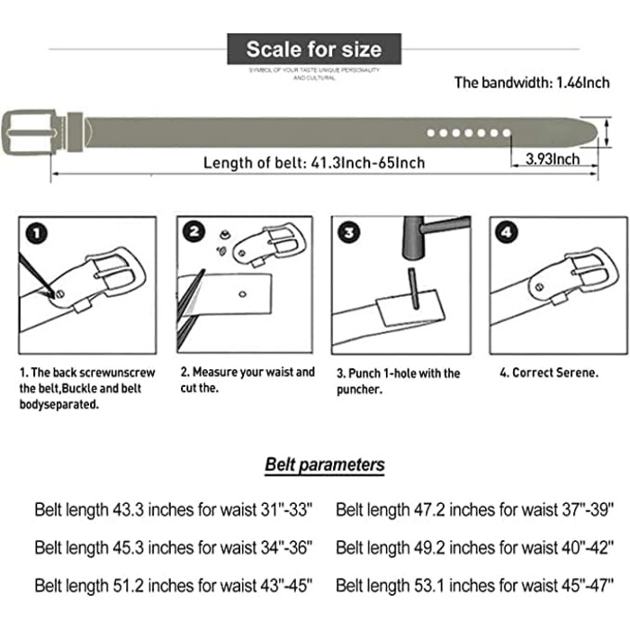 Шкіряний ремінь BISON DENIM для чоловіків, класичний пояс для джинсів та бізнес-одягу, ширина 38 мм, довжина 130 см (на талію 109-114 см), у подарунковій коробці