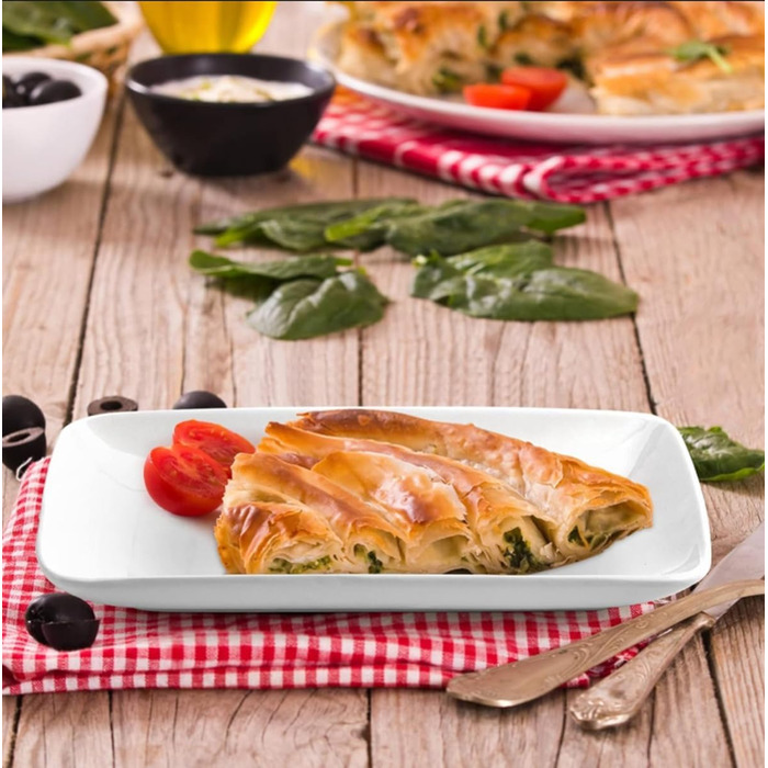 Набір з 2 сервірувальних тарілок Provance 25x14,5 см, кераміка, білий колір - для закусок, десертів, суші, салатів