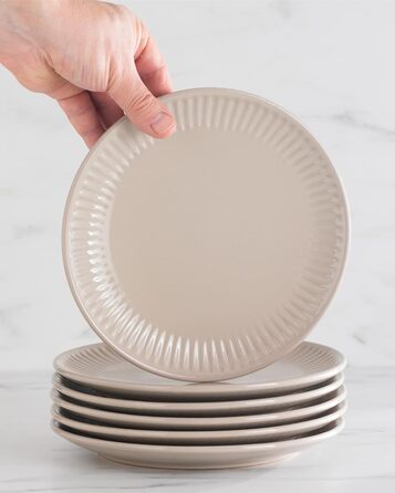 Набір посуду Steingut Hygge 24 елементи (6 осіб), світло-коричневий, преміум якість