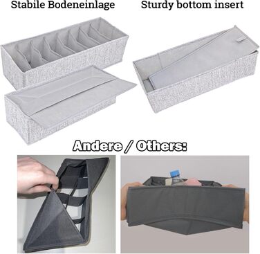 SIMPLE JOY® HEMNES Double Organizer for IKEA HEMNES Double Dresser; THE ORIGINAL; custom fit; Sturdy base; Drawer organization system for baby supplies, baby clothes, socks; 8-piece set