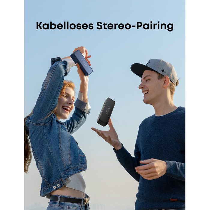 Портативна Bluetooth колонка Anker SoundCore 2 - блакитна, 24 год роботи, IPX7, потужний бас