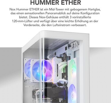 Ігровий корпус NOX Hummer BIOS Midi-Tower ATX/Micro-ATX/ITX з 8