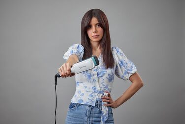 Випрямляч для волосся Remington S8550 Shine Therapy з LCD-дисплеєм: керамічне покриття з аргановою олією та вітаміном E, 150-230°C