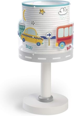 Dalber Children's Table Lamp Bedside Lamp Baby Travel Cars and Airplanes, Colorful