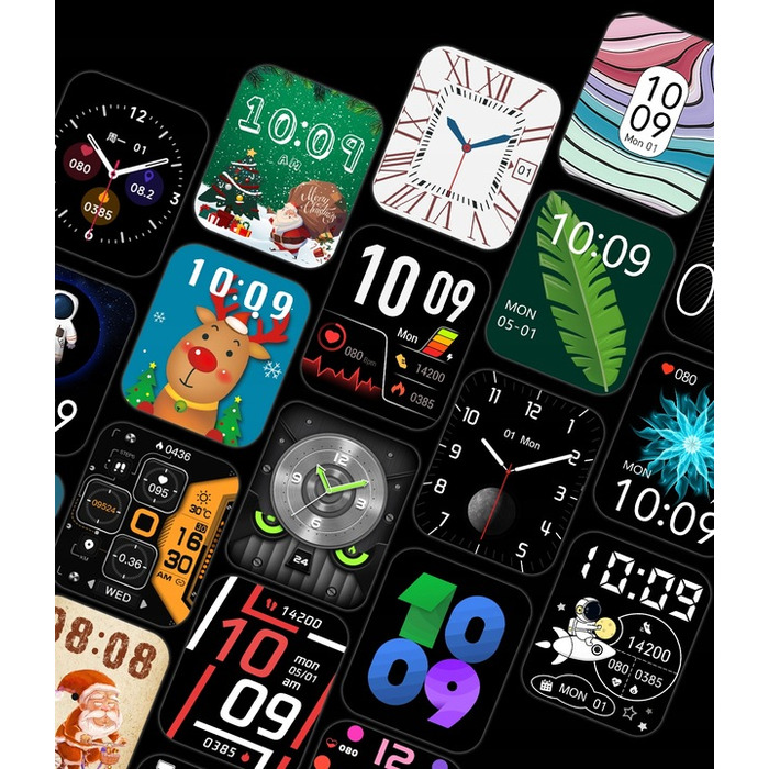 Смарт-годинник Bartomtime eTech58PRO Kardiowatch, унісекс, чорний