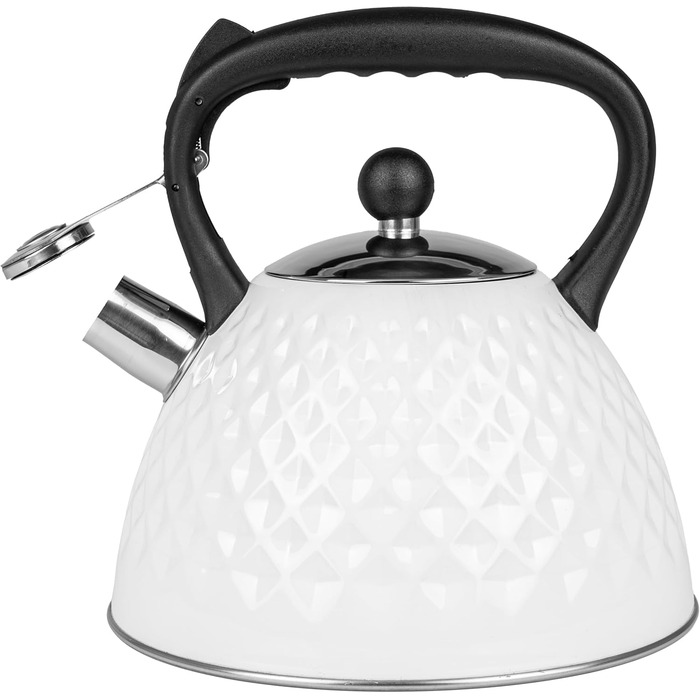 Чайник Karl Hausmann 3L з автоматичним свистком для індукційних, газових та електричних плит - нержавіюча сталь