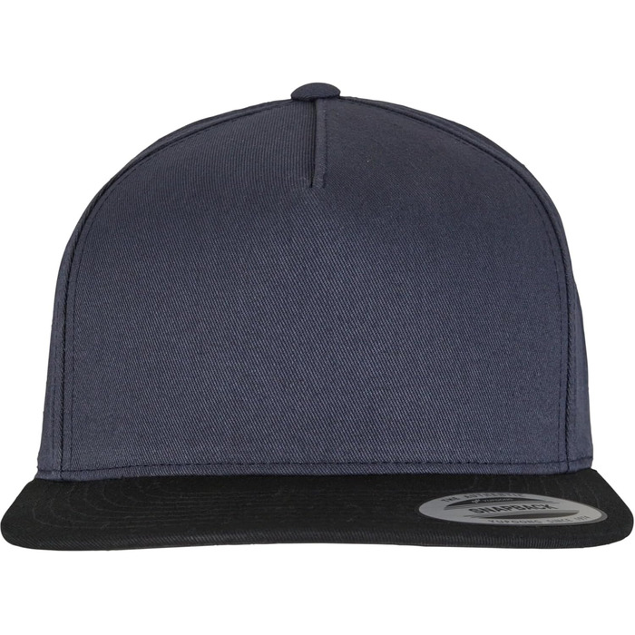 Кепка Flexfit Unisex Classic 5 Panel Snapback, універсальний розмір, темно-синій/чорний