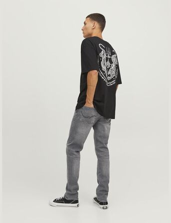 Джинси чоловічі JACK & JONES JJIGLENN Original SQ 349 Noos, чорний денім, Streetwear, розмір 32W/30L
