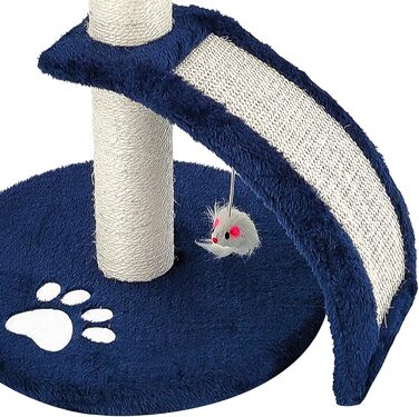 Дерев'яний кігтеточний комплекс Beltom® Kratzbaum 54 см, рожево-білий (блакитний)