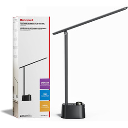 LED-лампа Honeywell H01 Pro Sunturalux™ з USB-портом, 3 режими, регулювання яскравості, для дому, офісу, читання (чорний)