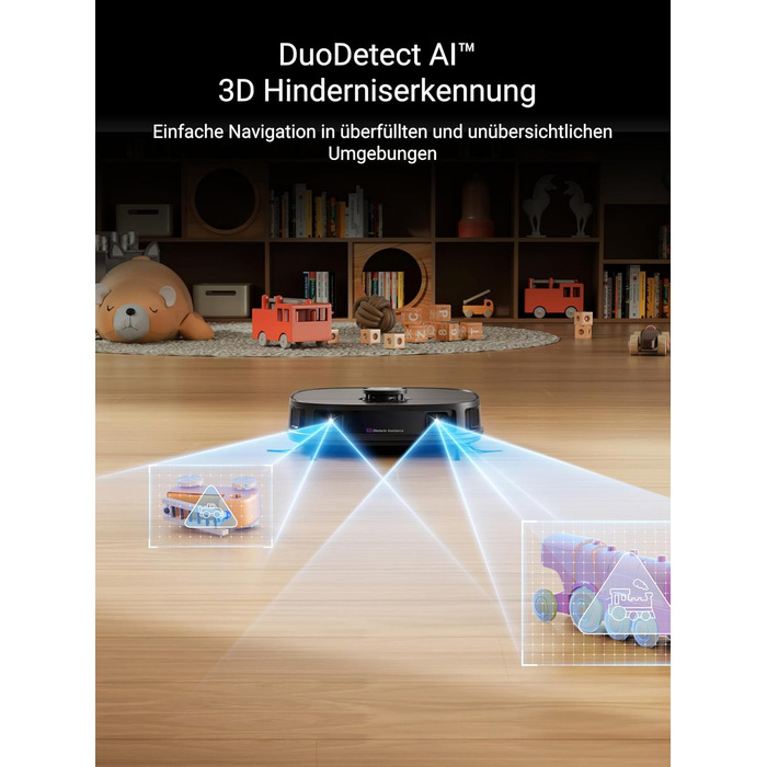 Робот-пилосос Eureka J12 Ultra з функцією миття підлоги (автоматичне очищення, прання та сушка), потужність всмоктування 5000Pa, обертова функція миття, Dual-LiDAR навігація, 3D уникнення перешкод, чорний