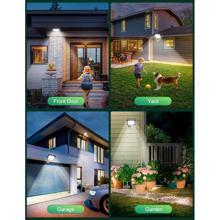 50W LED Floodlight with Motion Sensor Outdoor, Super Bright 4500LM Outdoor Floodlight, IP66 Waterproof LED Outdoor Light Floodlight with Remote Control, 6500K Cool White Spotlight for Garden, Garage, Yard