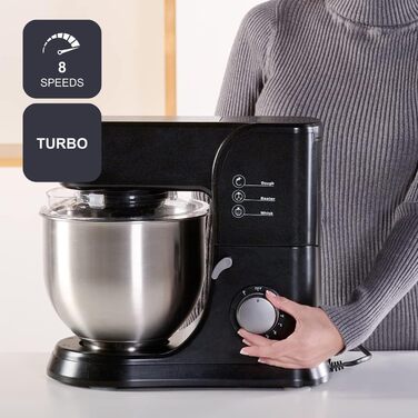 Ручний міксер Black+Decker BXMX500E, 1000W, нержавіюча сталь, сірий/чорний