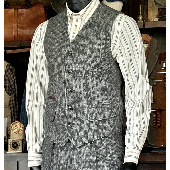 Жилет чоловічий SOLOVEDRESS вовняний, формальний, Regular Fit, для весілля, для наречених та гостей, коричневий