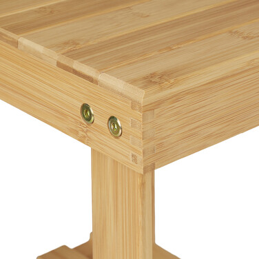 Relaxdays Large Bamboo Footstool